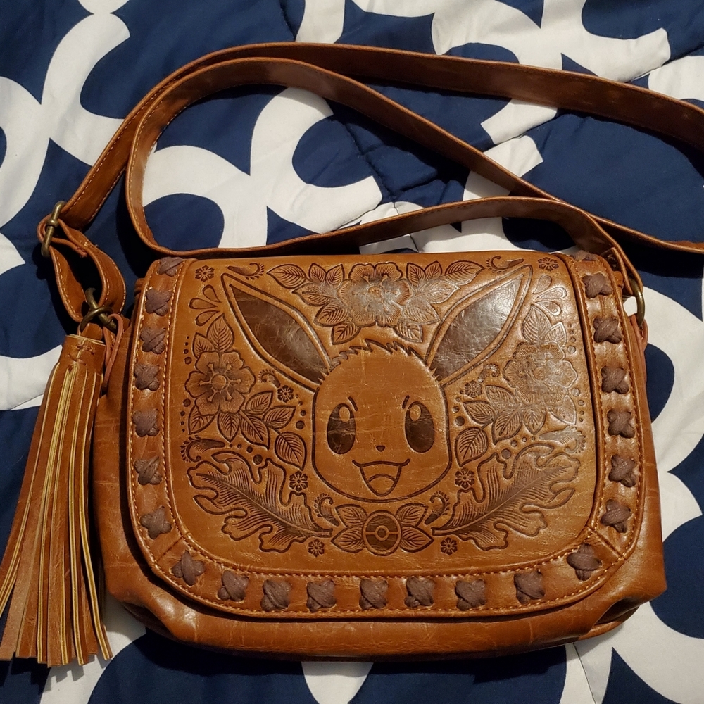 Eevee brown leather Loungefly crossbody bag